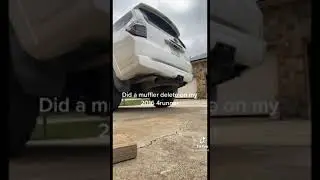 Muffler delete on a 2016 TOYOTA 4RUNNER coldstart TikTok: grodthegod