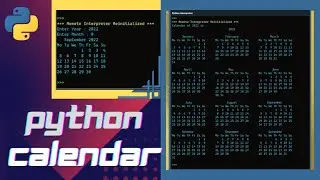 Python Calendar || Display Calendar in Python