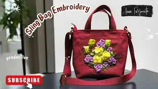Sling Bag Ribbon Embroidery | Sulam Pita