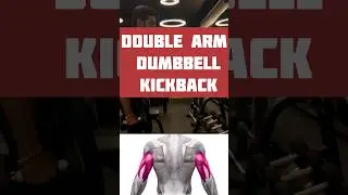 Double arm dumbbell kickback #tricepsworkout #viralshort #shortfeed #gym