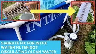 5 Minute fix for Intex Pool Water Filter not working w/ no water flow, Water filter maintenance DIY!