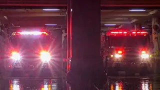Beverly Hills Fire Dept. Truck 9 & Engine 5 Responding 