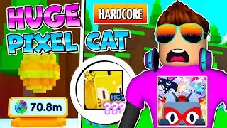 ПЕРВЫЙ В МИРЕ ВЫБИЛ HARDCORE HUGE PIXEL CAT? PET SIMULATOR X В РОБЛОКС! ROBLOX