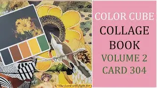 Color Cube Collage featuring Collage Soup paper - Collage Art Challenge - Bible Verse Collage
