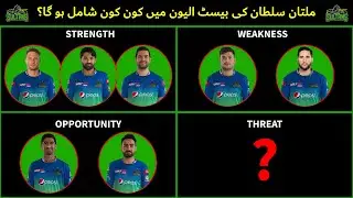 Multan Sultans Squad 2023 | PSL 8 | SWOT Analysis & Best XI