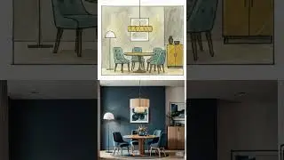 Sketch into rendering with AI #interiordesign #interiordesigners #aiinterior #airender #interior
