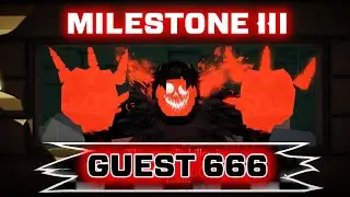 MILESTONE III GUEST 666 GAMEPLAY | GUEST 666 MILESTONES SKIN | MILESTONE 3 | Roblox Forsaken