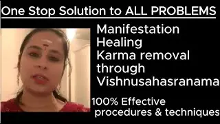 Vishnu sahasranama procedures and techniques for solving all problems