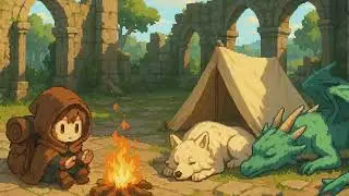 EP4-RPG Night Campfire Ambience &ndash; Flute, Wind & Fire Sounds for Sleep