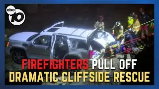 Man trapped in car rescued from La Jolla cliffside