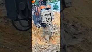 excavator pulls out a massive pillar effortlessly-Why Work Hard When Machines and tools Work Smart?