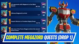 Fortnite Complete Megazord Quests - How to EASILY Complete Power Rangers Quests in Fortnite