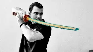 wood and epoxy katana! Poplar and teak wood sword