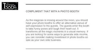 WHY MAGICIAN SERVICES AND PHOTO BOOTHS ATLANTA MAKE THE EVENTS MEMORABLE