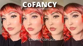 COFANCY COLORED CONTACTS TRY ON + REVIEW