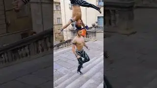 Crazy head balancing brothers! #Shorts