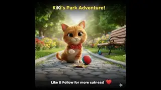 KiKi'S Park adventure #shorts #animatedcat #petadventures @JoyfulToonJourney