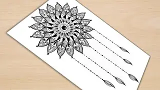 Mandala art for beginners | easy mandala art  | Dream catcher mandala art step by step tutorial |