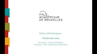 Atelier Prendre des notes