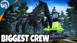 BIGGEST LOGGING CREW EVER | Farming Simulator 17 | Multiplayer Gameplay