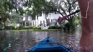 Kayaking in the flood