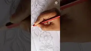 Masnad ki kinari drowing and painting Simple flower Design  Painting Design Azmat painting Design AZ