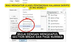 Cara Menghapus semua Section Break dan Page Number di MS Word dengan Mudah