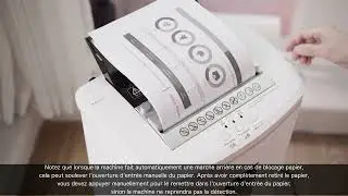 Q4 Gestion d'un bourrage papier dans la fente d'alimentation du destructeur de documents