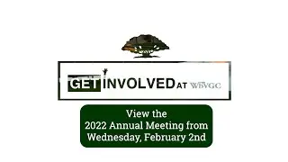 2022 Annual Meeting - February 2 - Westbrook Village Golf Club