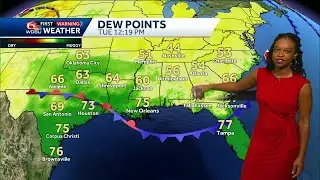 A slight dip in humidity but it's still how in your New Orleans forecast