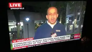 Western Mass News Reporter Leon Purvis Covering The June 1, 2011 Tornado 10 Years Later. 6/1/2021.