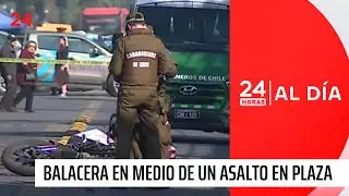 Carabinero balea dos veces a delincuente en moto tras asalto en San Bernardo | 24 Horas TVN Chile