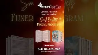 Small Booklet Funeral Program by Funeral Printers #newyorkshorts #funeral #ny #funeralplanning