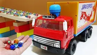 Marble Run Race ☆ HABA Slope Mega Vehicle Race | Dump Truck, Ambulance & More