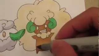 How to draw Pokemon: No.546 Cottonee, No.547 Whimsicott