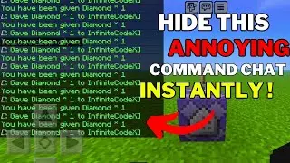 How to INSTANTLY Hide Command Chat on Minecraft Bedrock !?