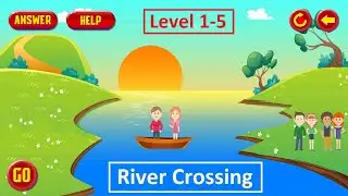 River Crossing | Mobile Game | Level 1-5 | Get All 3 Stars