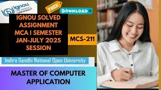 MCA solved assignment 2025| MCS-211| MCA_NEW(I)/211/Assign/2025