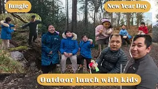 New Year Day Outdoor Lunch with Kids 🌲 Family Picnic in the Jungle | Nature Vlog