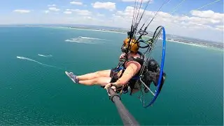 Watching the Boat Races From My Paramotor! $5M dollar Boat Flips over!