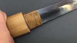 01201 Antique nihonto japanese wakizashi sword BIZENKOKU OSAFUNE JYU SUKESADA 備前國長船住祐定 signed