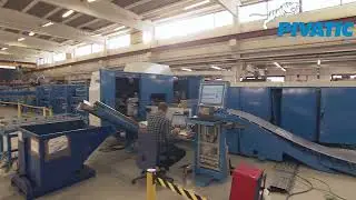 Linea di punzonatura e taglio a misura da coil PivaPunch per profilati da costruzione