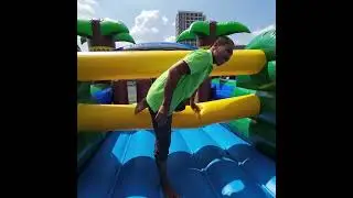 Follow me and experience the inflatable obstacle course #awesome #obstaclecourse #inflatable