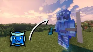 Geometry Dash Player Trains in Minecraft PvP
