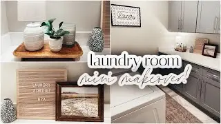 LAUNDRY ROOM REFRESH! MINI MAKEOVER + LAUNDRY ROOM ORGANIZATION! LAUNDRY ROOM MAKEOVER ON A BUDGET
