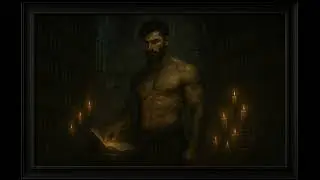 Gothic Library Ambience | Shirtless Wizard Fantasy TV Art | 1 Hour
