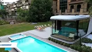 Luxury aluminum alloy prefab intelligent cabin house
