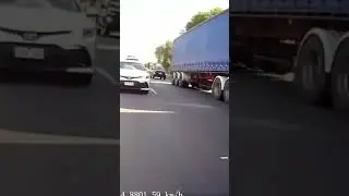 Destructive Dashcam Footage: B Double Truck In Adelaide Crashing Into Everything In Its Path
