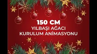 150 cm Plastik Ayaklı Yılbaşı Ağacı Kurulumu - 150 cm Plastic Footed Christmas Tree Installation