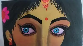 Maa Durga Eyes Painting Tutorial 🎨 | Easy Indian Goddess Art